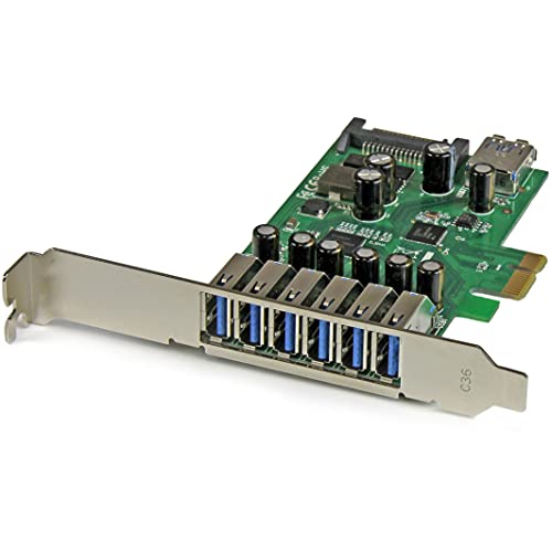 StarTech.com 7 Port PCI Express USB 3.0 Card - 5Gbps - Standard & Low-Profile - SATA Power - Image 2